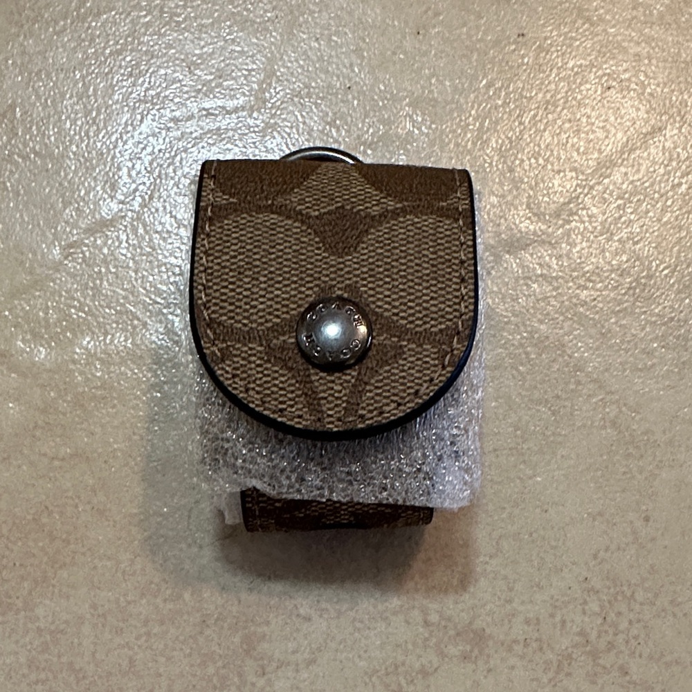 Coach Tan Wireless Headphone Case